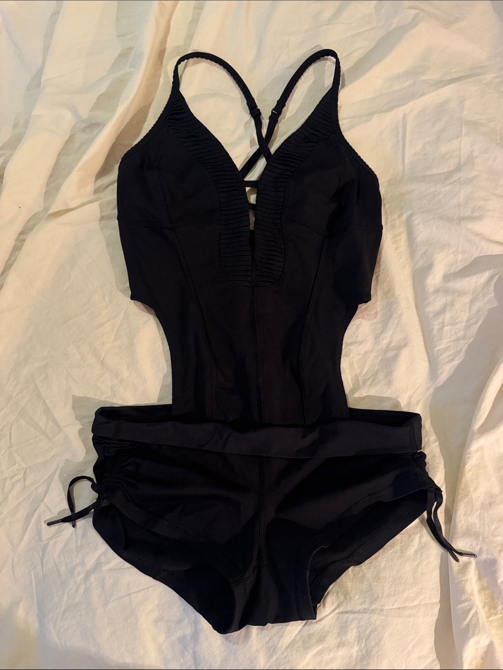 lululemon athletica Black One-Piece Romper with Shorts